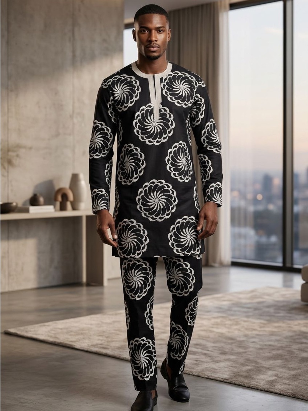 Black Africa Ankara Tunic and Trouser Set